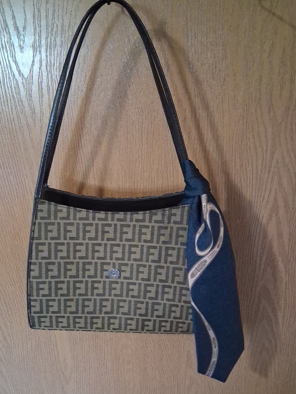 Fendi Brown Zucca Canvas Shoulder Bag